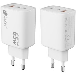 Leotec LECSPH65W3W2 mobile device charger Universal White AC Indoor