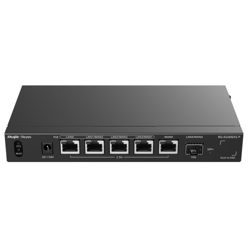 ROUTER CLOUD RUIJIE 5 PUERTOS RJ45 2.5G 4 PoE 1 SFP 