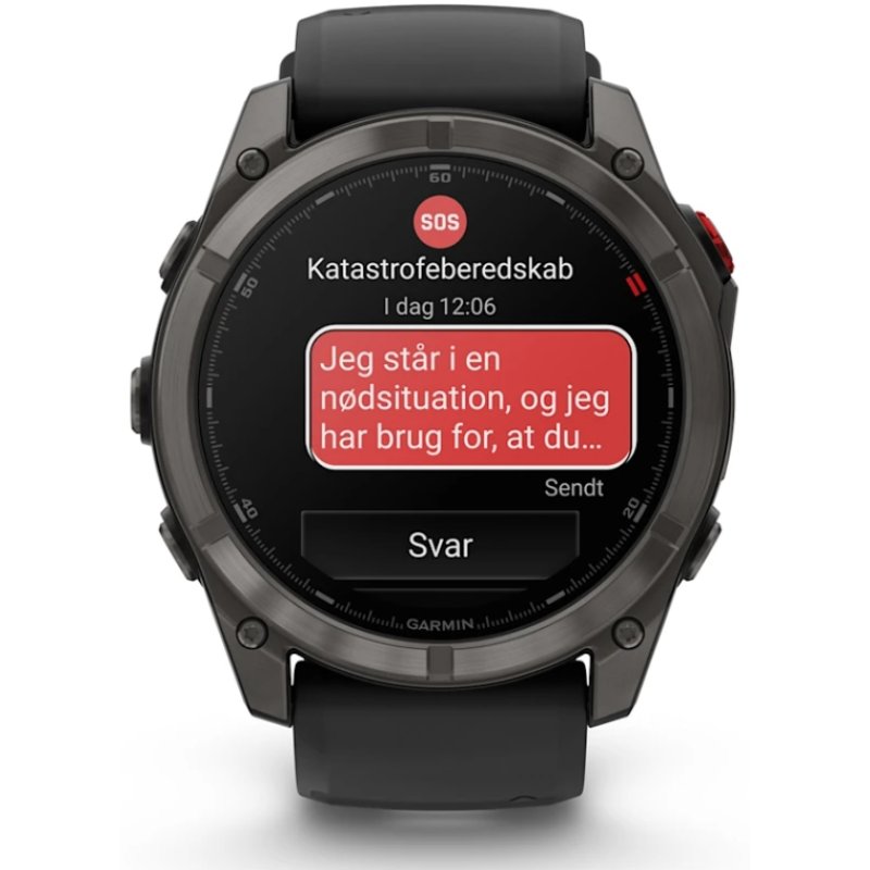 Garmin fēnix 8 Pro 3,56 cm (1.4") AMOLED 51 mm Numérique 454 x 454 pixels Écran tactile Noir, Gris, Titane Wifi GPS