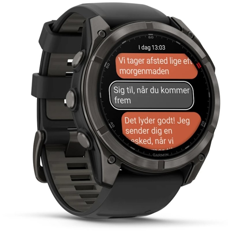 Garmin fēnix 8 Pro 3,56 cm (1.4") AMOLED 51 mm Numérique 454 x 454 pixels Écran tactile Noir, Gris, Titane Wifi GPS