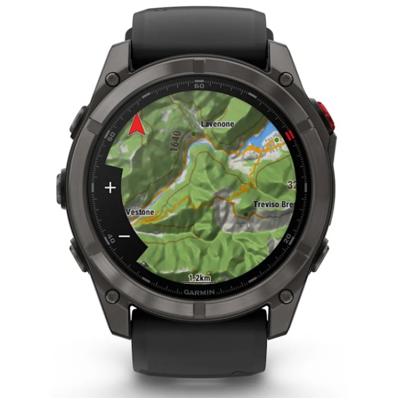 Garmin fēnix 8 Pro 3.56 cm (1.4") AMOLED 51 mm Digital 454 x 454 pixels Touchscreen Black, Grey, Titanium Wi-Fi GPS