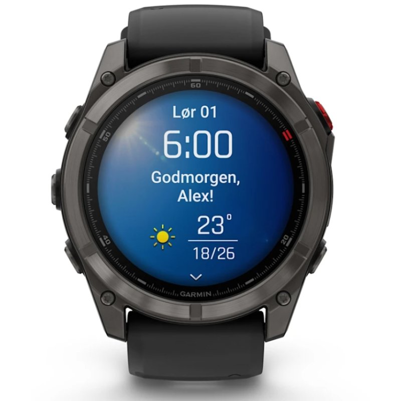 Garmin fēnix 8 Pro 3.56 cm (1.4") AMOLED 51 mm Digital 454 x 454 pixels Touchscreen Black, Grey, Titanium Wi-Fi GPS