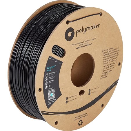 Polymaker PF01001 3D printing material Acrylonitrile styrene acrylate (ASA) Black 1 kg