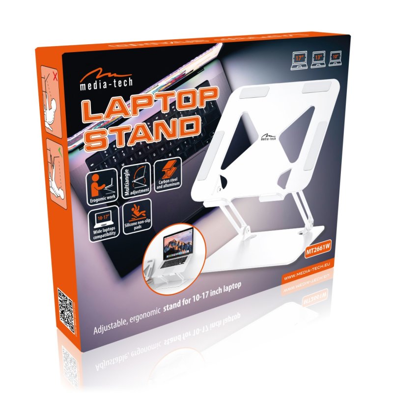 MEDIA-TECH Laptop Stand – Laptop Stand MT2661W (white)