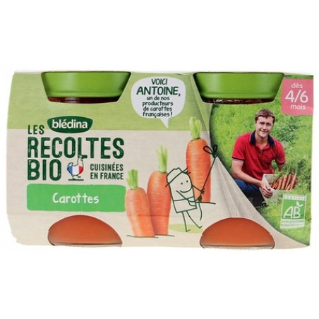 Bledina Les Recoltes Organic Carrot Jars 130g - Pack of 2