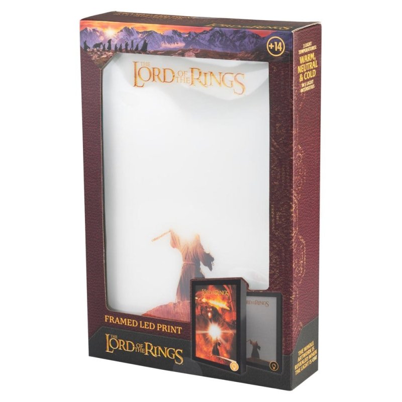 LE SEIGNEUR DES ANNEAUX - Cadre Lumineux LED 28x20x5cm