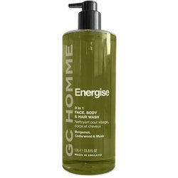 Grace Cole Homme Energise Body Wash Bergamot Cedar & Musk 3 In 1 Washing Gel