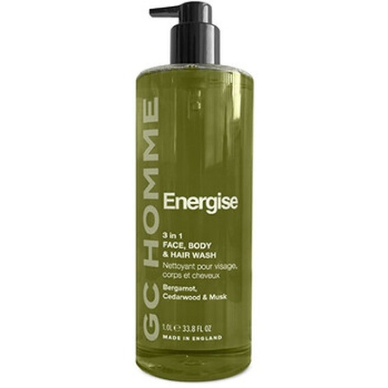 Grace Cole Homme Energise Body Wash Bergamot Cedar & Musk 3 In 1 Washing Gel