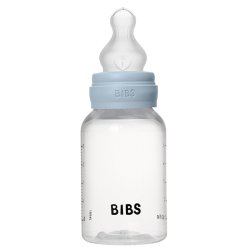 Bibs Baby BPA-Free PP Bottle Set 150ml Silicone - Baby Blue