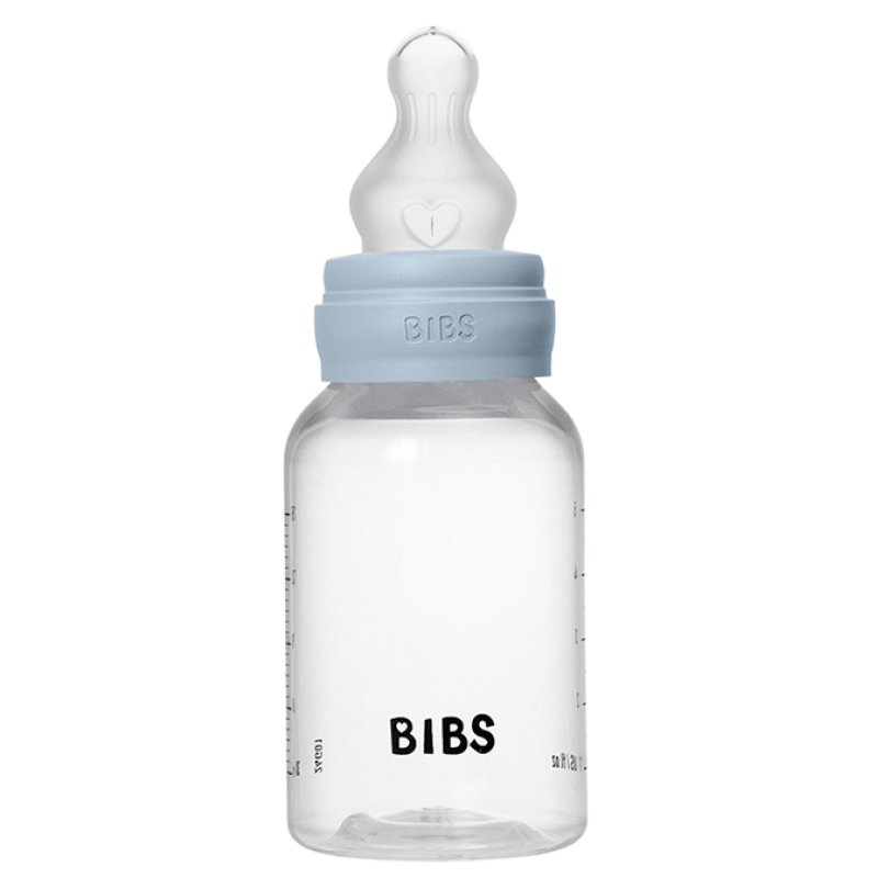 Bibs Baby BPA-Free PP Bottle Set 150ml Silicone - Baby Blue