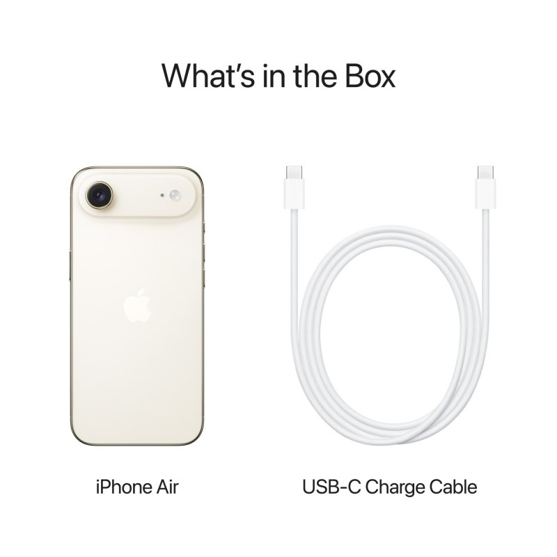 Apple iPhone Air 16,5 cm (6.5") Double SIM iOS 26 5G USB Type-C 512 Go Or