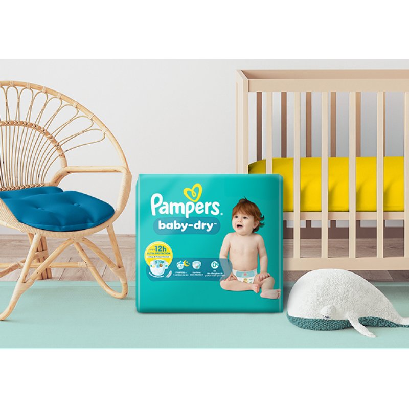 Pampers Baby-Dry 8006540715918 couche jetable Garçon/Fille 7 31 pièce(s)