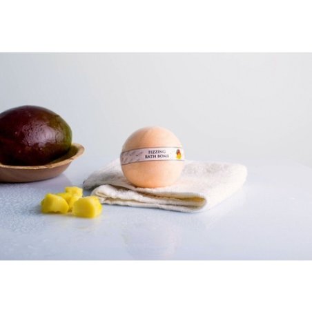 Kanu Nature Hand Formed Fizzing Bath Bomb with Exotic Mango Scent 160g