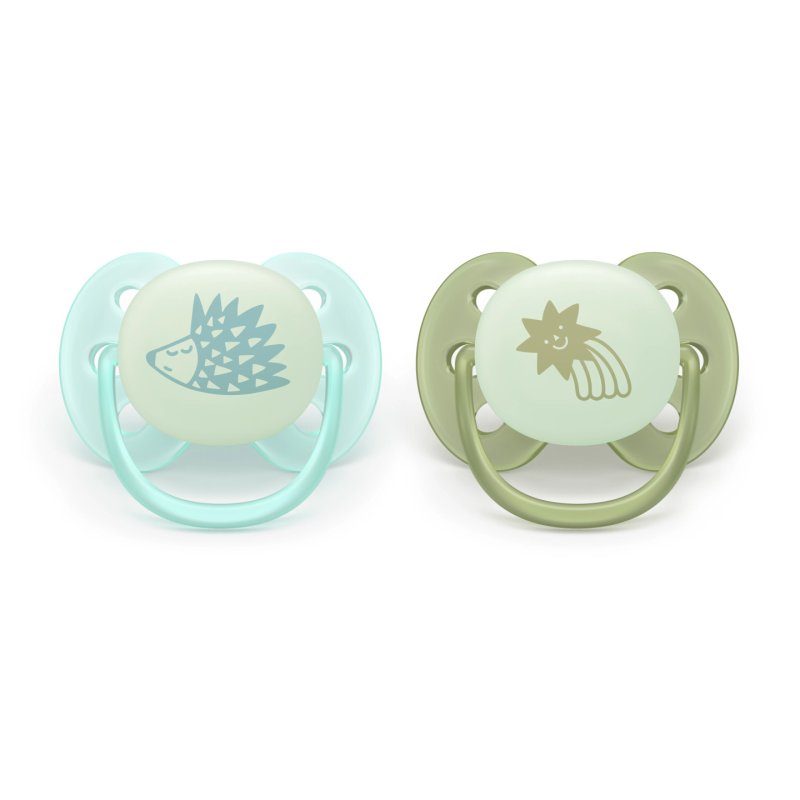 Philips Avent Ultrasoft Night Pacifiers 06 Months 2 Pieces