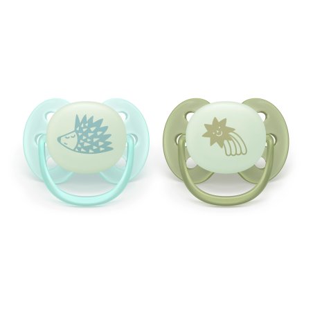 Philips Avent Ultrasoft Night Pacifiers 06 Months 2 Pieces