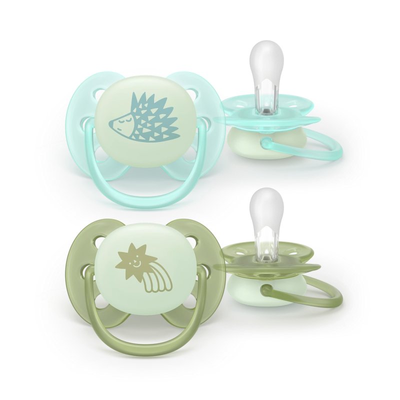 Philips Avent Ultrasoft Night Pacifiers 06 Months 2 Pieces