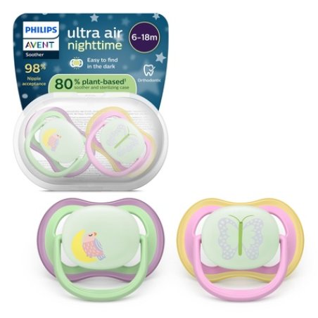 Avent Ultra Air Night Pacifier 618 Months Birdbutterfly