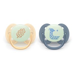 Philips Avent Scf09403 Ultrasoft Night Pacifiers 618 Months 2 Pieces
