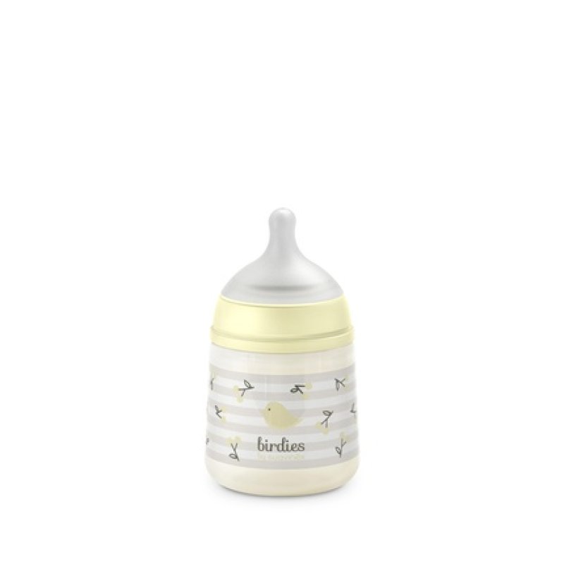 Suavinex Birdies Bottle With Symmetrical Slow Flow Nipple 150 Ml 0 Months And Up Color Beige