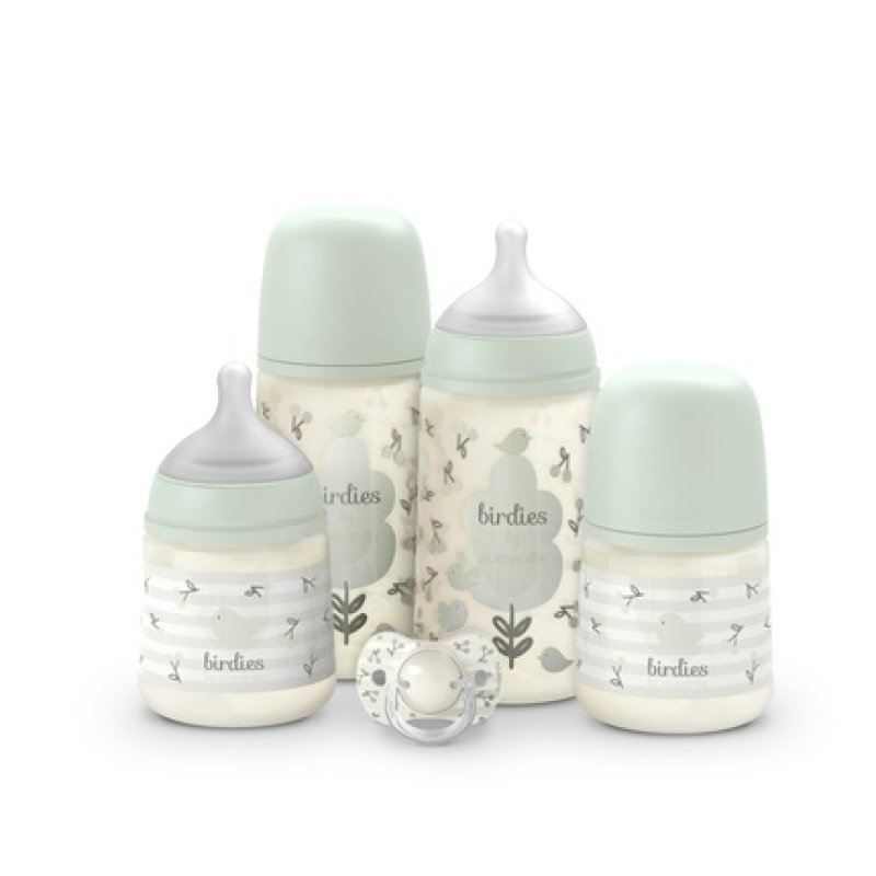 Suavinex Birdies Set Newborn Essentials Color Green