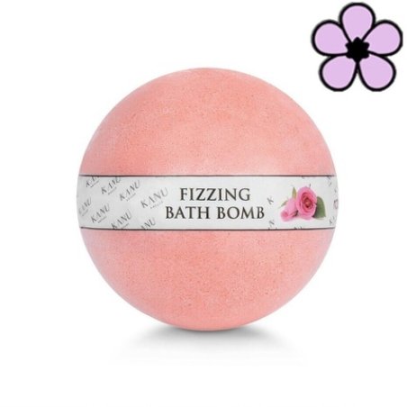 Kanu Nature Hand Formed Fizzing Bath Bomb with Sensual Rose Scent 160g