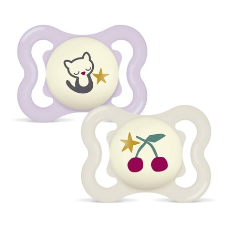 Mam Supreme Night Pacifier 26 Months Silicone Pink 2 Pack