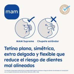 Mam Supreme Pacifier 16 Months Silicone Neutral 2 Pack