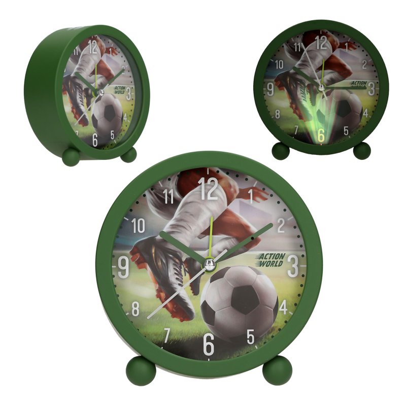 Dino World Action 0413929 réveille-matin Réveil à quartz Vert