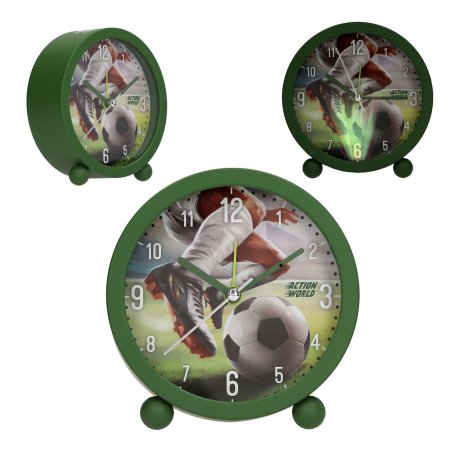 Dino World Action 0413929 réveille-matin Réveil à quartz Vert