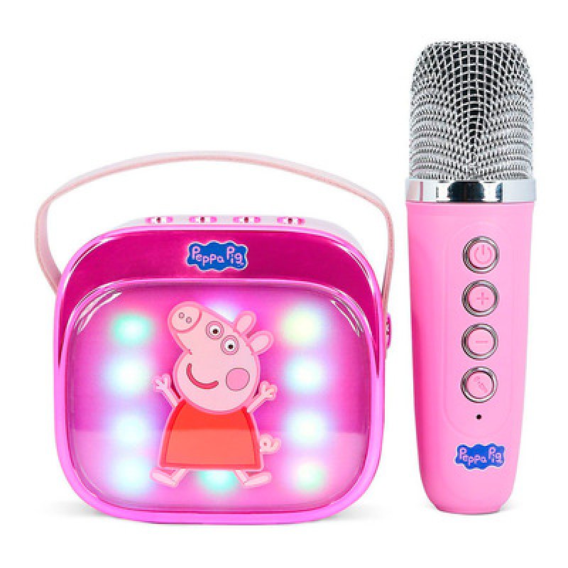 OTL - Light Up Wireless Karaoke Speaker W/ Microphone - Peppa Pig
