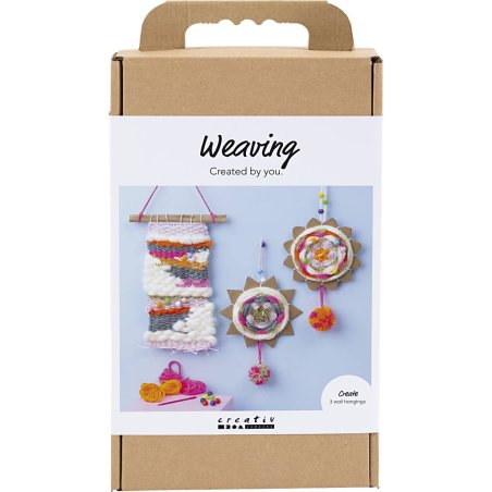 DIY Kit - Craft Kit Weaving, Wall hangings, assorted colours, 1 pack (977879)