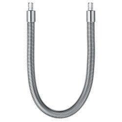 24114 Milchschlauch mit Edelstahlummantelung Silber