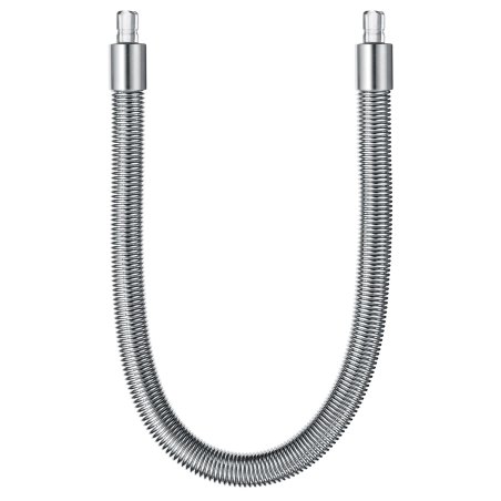 24114 Milchschlauch mit Edelstahlummantelung Silber