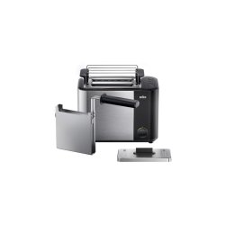 HT 5015 BK Toaster schwarz / edelstahl