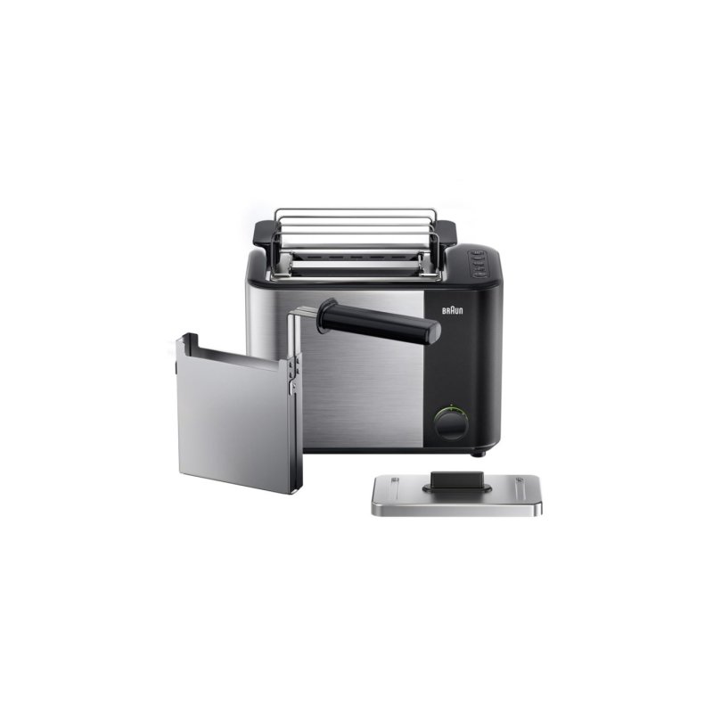 HT 5015 BK Toaster schwarz / edelstahl