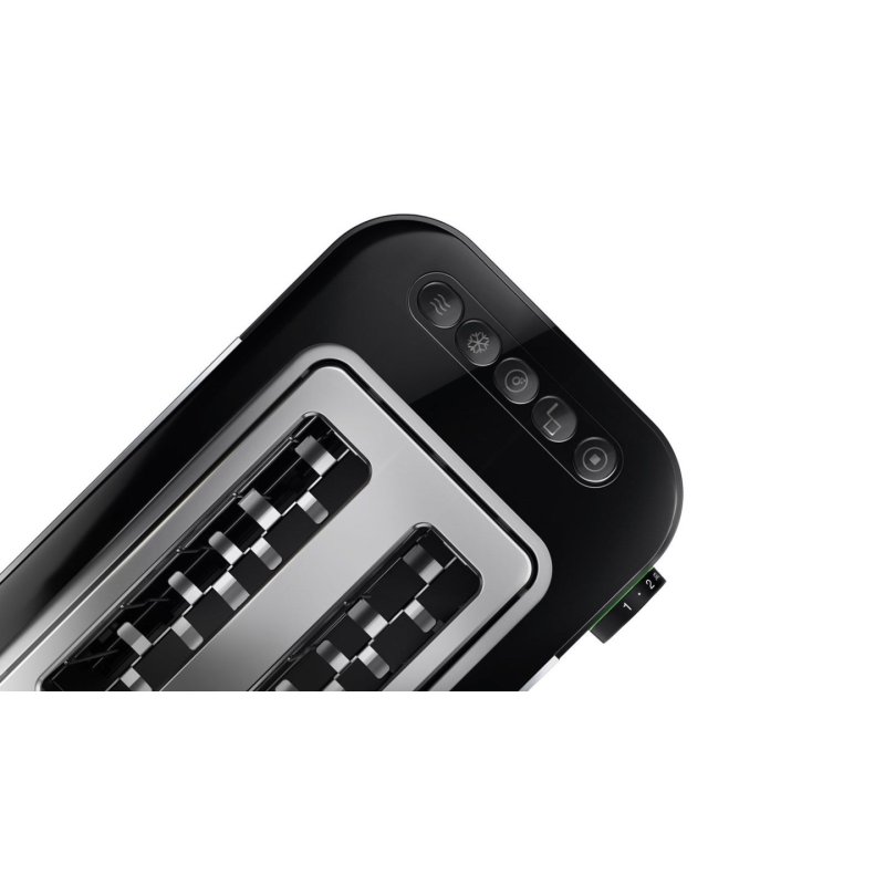 HT 5015 BK Toaster schwarz / edelstahl