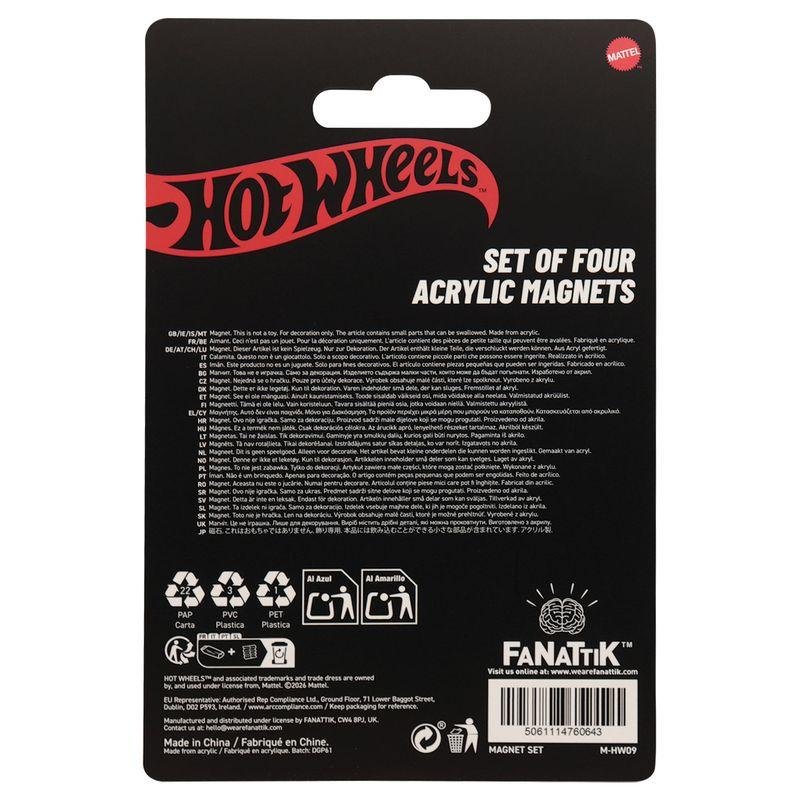 HOT WHEELS - Location - Set de 4 aimants