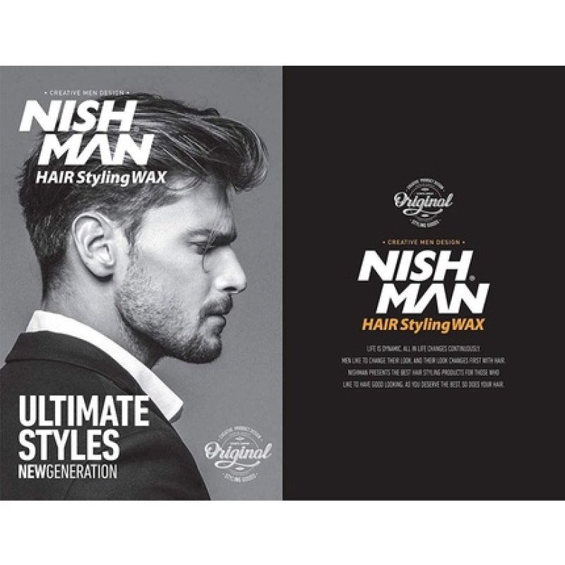 Nish Man Hair Styling Gel Wax Orange 150ml