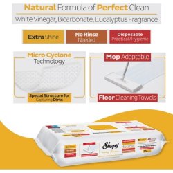 Sleepy Floor Cleaning Wipes Extra Shine 50 Sheets