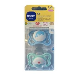 Mam Air Symmetrical Silicone Pacifier 0 Pack Of Two