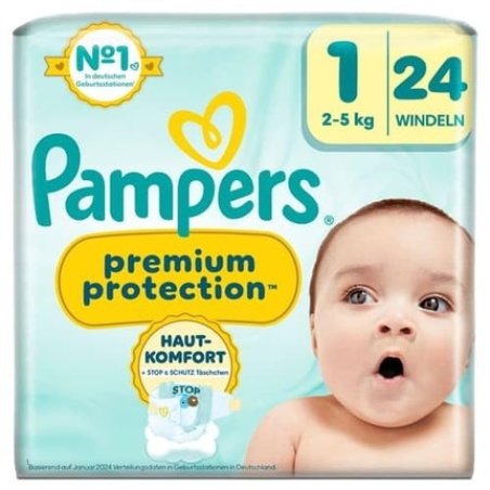 Pampers Premium Protection Diapers Size 1 2-5 Kg