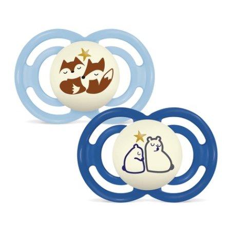 Mam Perfect Night Pacifier 6 Months Silicone Zula Double Pack