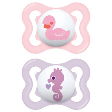 Mam Air Symmetrical Silicone Pacifier 0 Months R Pack Of Two