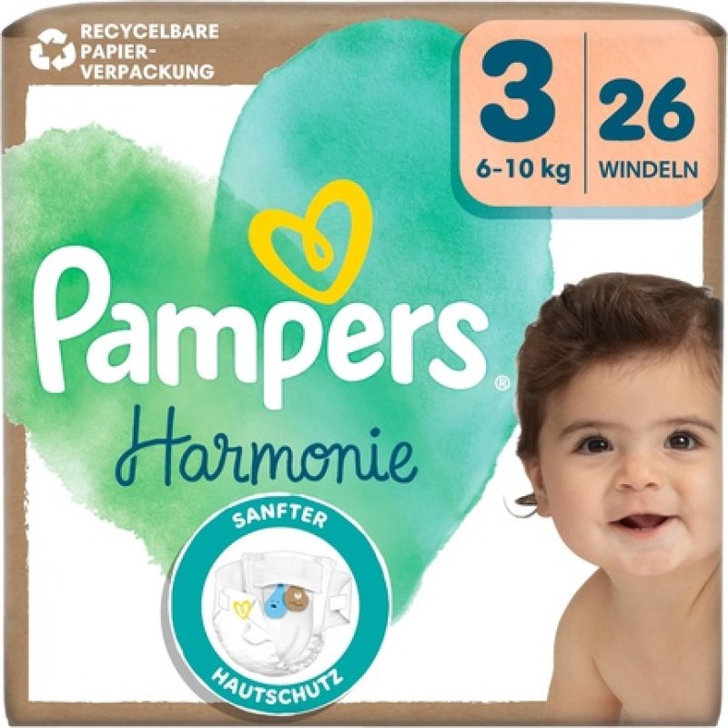 Pampers Harmonie Diapers Size 3 26 Diapers 6kg-10kg