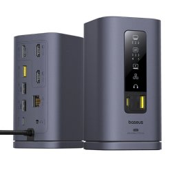 Baseus B00568101813-01 laptop dock/port replicator Wired USB 3.2 Gen 1 (3.1 Gen 1) Type-C Grey
