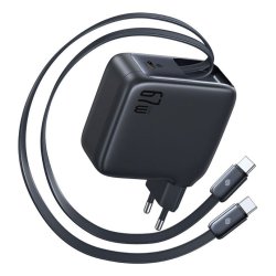 EnerCore CJ21 Charger Retractable 3C 67W EU Black