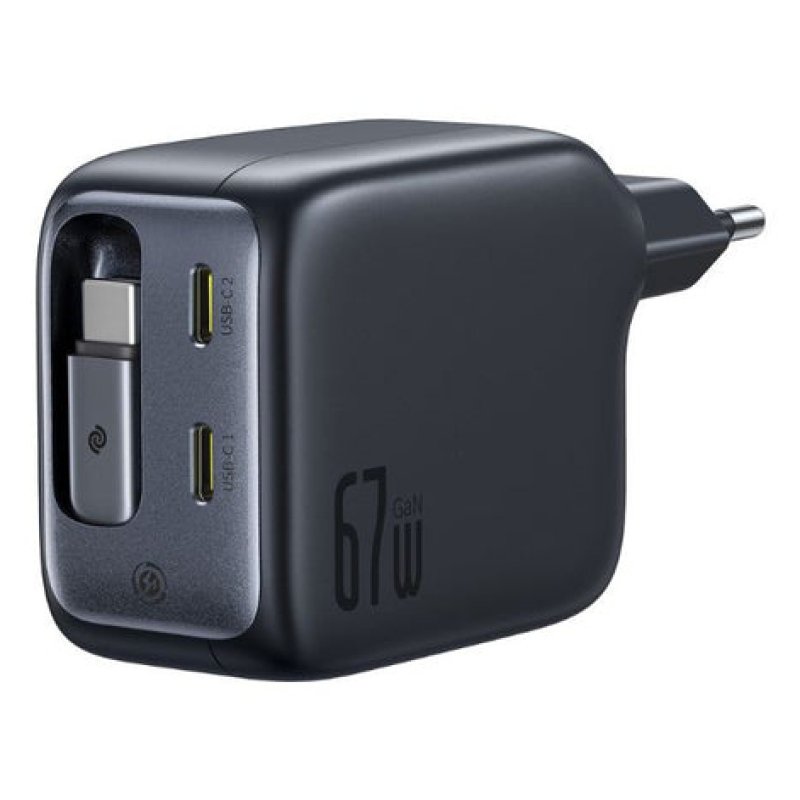 EnerCore CJ11 Charger Retractable 3C 67W EU Black