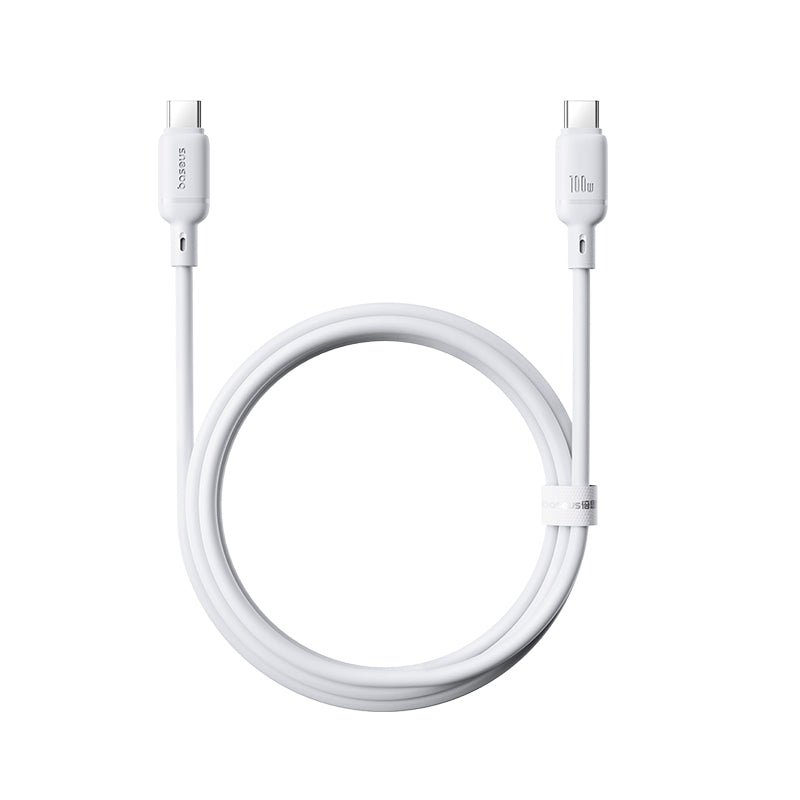 Baseus P10377704213-00 USB cable USB 3.2 Gen 1 (3.1 Gen 1) 1 m USB C 0.48 Gbit/s 100 W White