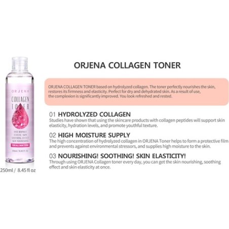 ORJENA Nature Collagen Toner Anti-Wrinkles Elastic Skin Soothing Effect Nourishing Skin For All Skin Types 250ml