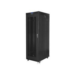 ARMARIO LANBERG RACK 19" 27U 800X1200 PUERTA MESH CON LCD FLAT PACK NEGRO